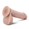 Dr. Skin Dr. William 8 inches Dildo with Balls in beige light skin tone from Blush Novelties, featuring a sturdy suction cup base.