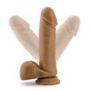 Blush Novelties Dr. Skin Dr. William 8-Inch Dildo with Balls in tan medium skin tone with sturdy suction cup base