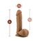 Blush Novelties Dr. Skin Dr. William 8-Inch Dildo with Balls in tan medium skin tone, featuring a sturdy suction cup base and realistic design.