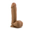 Blush Novelties Dr. Skin Dr. William 8-Inch Dildo with Balls - Tan Medium Skin Tone with Suction Cup Base