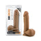 Blush Novelties Dr. Skin Dr. William 8-Inch Dildo with Balls in tan medium skin tone with suction cup base and packaging shown
