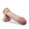 Dr. Skin Plus 9 inches Posable Dildo with Balls in Vanilla Light Skin Tone by Blush Novelties, realistic texture and triple density.