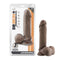 Blush Novelties Dr. Skin Plus 9 inches Thick Girthly Posable Dildo with Balls Chocolate Dark Brown at $34.99