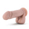 Dr. Skin Plus 8 inches posable dildo with balls in vanilla light skin tone beige from Blush Novelties.