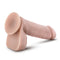 Dr. Skin Plus 8 inches Posable Dildo with Balls in Vanilla Light Skin Tone Beige by Blush Novelties, featuring a realistic and bendable shaft.