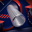 Rize Strokerz Clear Male Masturbation Sleeve by Blush Novelties with stimulating ticklers, 5.25 inches, sleek modern design