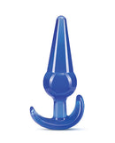 B Yours Large Anal Plug Blue with ergonomic base, phthalate free and body safe, designed for optimal comfort and stretch, from Blush Novelties.