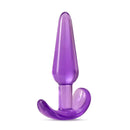 B Yours Slim Anal Plug Purple with tapered design and ergonomic base from Blush Novelties, made of soft, flexible, body-safe material