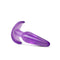 B Yours Slim Anal Plug Purple from Blush Novelties with ergonomic base and soft, flexible material for comfort and safety.