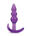 B Yours Triple Bead Anal Plug in Purple with Comfortable Beaded Design from Blush Novelties, Body-Safe and Perfect for Beginners