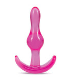 Pink B Yours Curvy Anal Plug with ergonomic base and wavy design from Blush Novelties