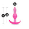 B Yours Curvy Anal Plug Pink with 3.5-inch length, 2.7-inch insertable length, and 0.9-inch width from Blush Novelties