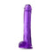 B Yours Plus Hefty N Hung Purple Dildo by Blush Novelties with tapered head and strong suction cup base for G-Spot and P-Spot stimulation