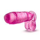 B Yours Plus Big N Bulky Pink Dildo with strong suction base and realistic design for G-Spot and P-Spot stimulation.