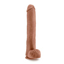 Au Naturel Daddy 14-inch Mocha Dildo by Blush Novelties with Sensa Feel layers and Flexi Shaft technology for realistic feel.