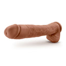 Au Naturel Daddy 14 inches dildo in mocha color by Blush Novelties, featuring realistic details with Sensa Feel layers and Flexi Shaft technology.