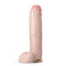 Au Naturel Huge 10 inch Vanilla Dildo in light skin tone with realistic details and Flexi Shaft technology by Blush Novelties