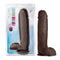 Blush Novelties Au Naturel Huge 10 inches Dildo Chocolate Dark Brown Skin Tone Realistic Penis Shaped Dong at $59.99
