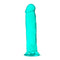 B Yours Plus Thrill N Drill Teal Dildo by Blush Novelties - Soft and realistic with crystal-like appearance for comfortable experience
