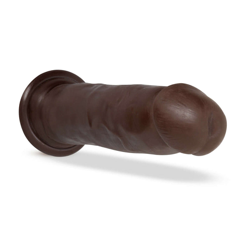 Au Naturel Jackson 9-inch dark brown realistic dildo with Flexi Shaft technology for flexible and lifelike sensations.