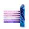 Limited Addiction Mesmerize Power Vibe Azure vibrator with 10 vibrating functions, Rumble Tech motor, IPX7 waterproof, and USB charging.
