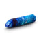 Limited Addiction Mesmerize Power Vibe Azure vibrator with blue marble design from Blush Novelties featuring 10 deep, rumbly vibrations