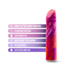 Limited Addiction Fiery Power Vibe Coral vibrator with deep rumbly Rumble Tech, 10 vibrating functions, satin smooth feel, USB charging, waterproof, body safe