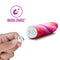 Limited Addiction Fiery Power Vibe Coral vibrator with Magna Charge feature shown close-up with hand, from Blush Novelties.