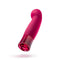 Oh My Gem Classy Garnet Red Vibrator from Blush Novelties in elegant red, designed for internal and external pleasure.