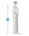 Oh My Gem Bold Diamond Silver Vibrator from Blush Novelties with scooped shape and dimensions of 6.25 inches length and 1.25 inches width