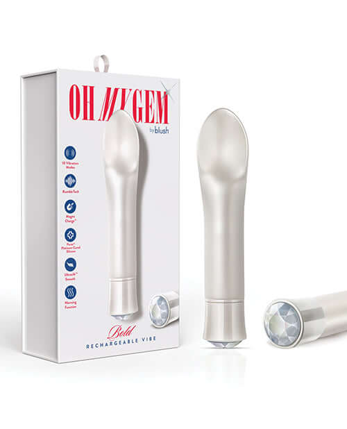 Oh My Gem Bold Diamond Silver Vibrator