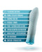 Oh My Gem Ardor Aquamarine Blue Rechargeable Vibrator features and benefits, including 10 vibrating functions and waterproof design.