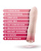 "Oh My Gem Elegant Morganite Pink Vibrator features including vibrating functions, deep vibration, warming, smooth texture, waterproof and body-safe silicone"