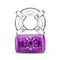 Play With Me Pleaser Rechargeable C-Ring - Purple by Blush Novelties, a stretchy and soft vibrating cock ring for partner pleasure.