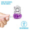 Play With Me Pleaser Rechargeable C-Ring in purple with USB charging, 60 minutes charge time, 50 minutes run time, by Blush Novelties.