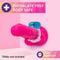 Play With Me Pleaser Rechargeable C-Ring on dildo, phthalate-free, body-safe, soft stretchy material, not included.