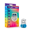 Play With Me Pleaser Rechargeable C-Ring by Blush Novelties in packaging.