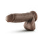 Blush Novelties Dr. Skin Glide 7 inches Lubricating Dildo Chocolate Brown at $23.99