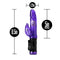 Purple Sexy Things Flutter Rabbit Vibrator with 8.5-inch total length, 5-inch insertable shaft, and 1.25-inch diameter, showing control panel.