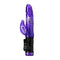 Purple Flutter Rabbit Vibrator with rotating beads and clitoral pleaser from Blush Novelties; made of soft TPE, free of phthalates.