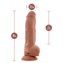 Au Naturel Big Boy 10-Inch Dildo in Mocha with Measurements - Realistic Sensa Feel Layers and Flexi Shaft Technology