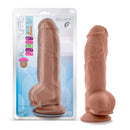Au Naturel Big Boy 10-Inch Dildo in Mocha with realistic Sensa Feel texture and Flexi Shaft technology from Blush Novelties