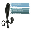 Anal Adventures Prostate Stimulator - Black, P-Spot Pleasure with Anatomical Design, Hands-Free, Body Safe, Fragrance-Free, Latex-Free.
