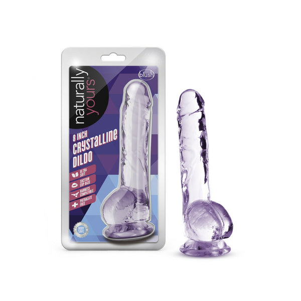 Blush Novelties Naturally Yours 8 inches Amethyst Crystalline Dildo at $15.99