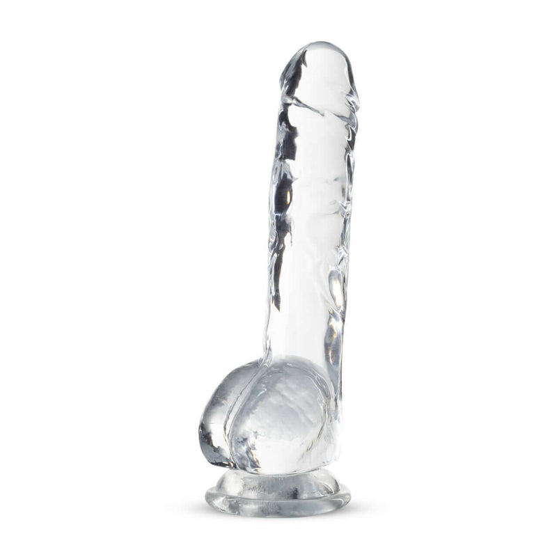 Naturally Yours 8-Inch Diamond Crystalline Dildo showcasing realistic hand-sculpted design and lifelike texture by Blush Novelties