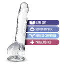 Naturally Yours 8-Inch Diamond Crystalline Dildo by Blush Novelties with ultra-soft, suction cup base, harness compatible, and phthalate free features