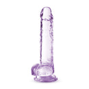 Naturally Yours 7 inches Amethyst Crystalline Dildo with suction cup base and life-like texture from Blush Novelties.