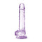 Naturally Yours 7 inches Amethyst Crystalline Dildo with suction cup base and life-like texture from Blush Novelties.