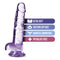 Naturally Yours 7 inches Amethyst Crystalline Dildo with suction cup base, harness compatible, ultra soft, and phthalate free features.