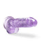 Naturally Yours 7 inches Amethyst Crystalline Dildo with a realistic design, suction cup base, and harness compatibility from Blush Novelties.